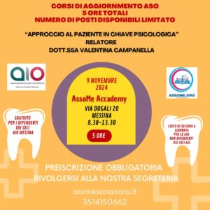 Corso aggiornamento ASO 9 novembre 2024 Messina