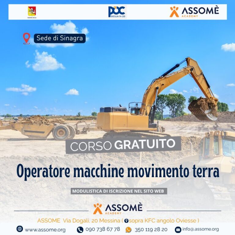 Corso Operatore Macchine Movimento Terra