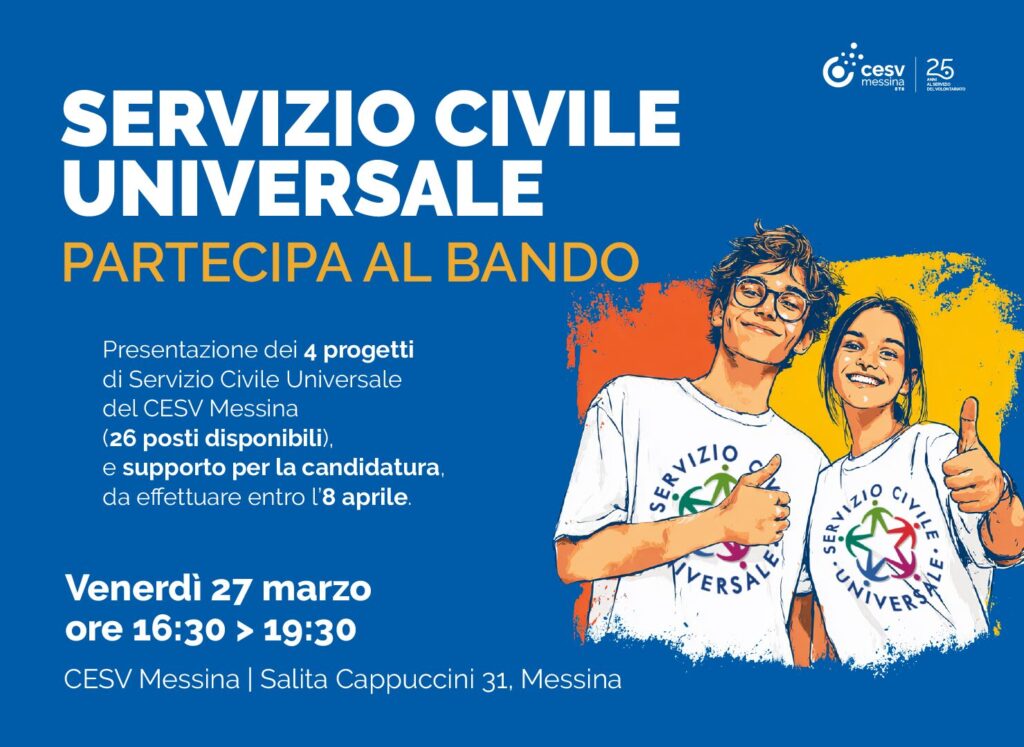 Servizio Civile Universale: incontro informativo anche presso ASSOME Academy